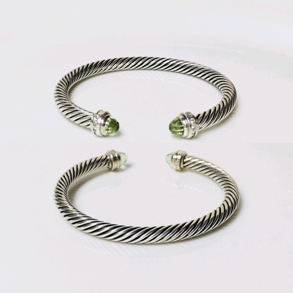 David Yurman Prasiolite Diamond Cuff Bracelet - Picture 3 of 9